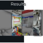 Real-life and BIM overlay for mechanical piping in pump room