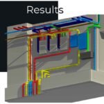 Detailed mechanical piping view in compact building space