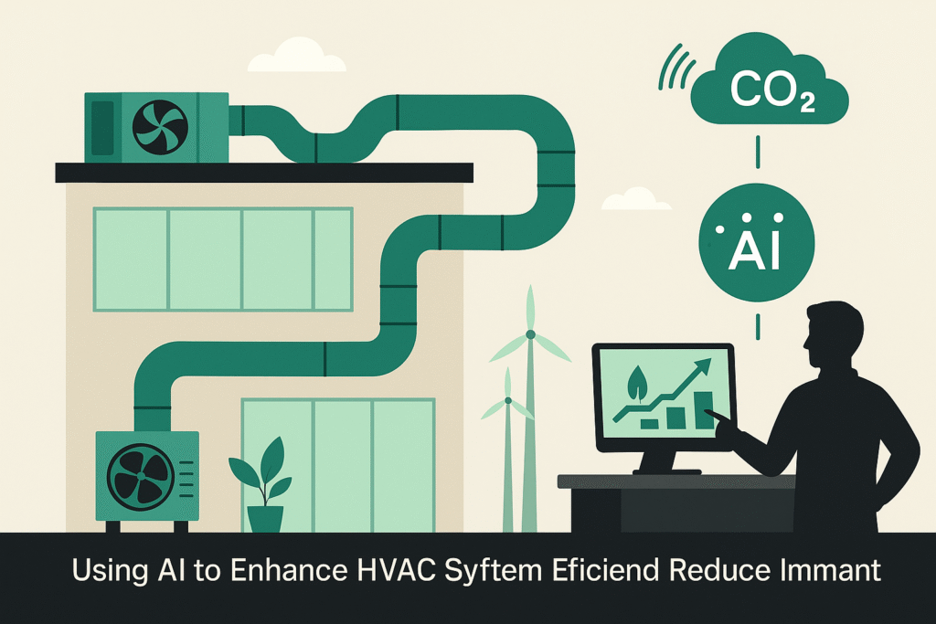 AI-enhanced smart building systems with energy-efficient design elements.