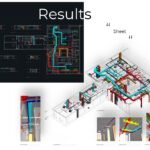 Construction documents and 3D views of MEP routing