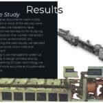 Case study summary text explaining challenges and solutions for redesigning a production facility using 3D scanning.
